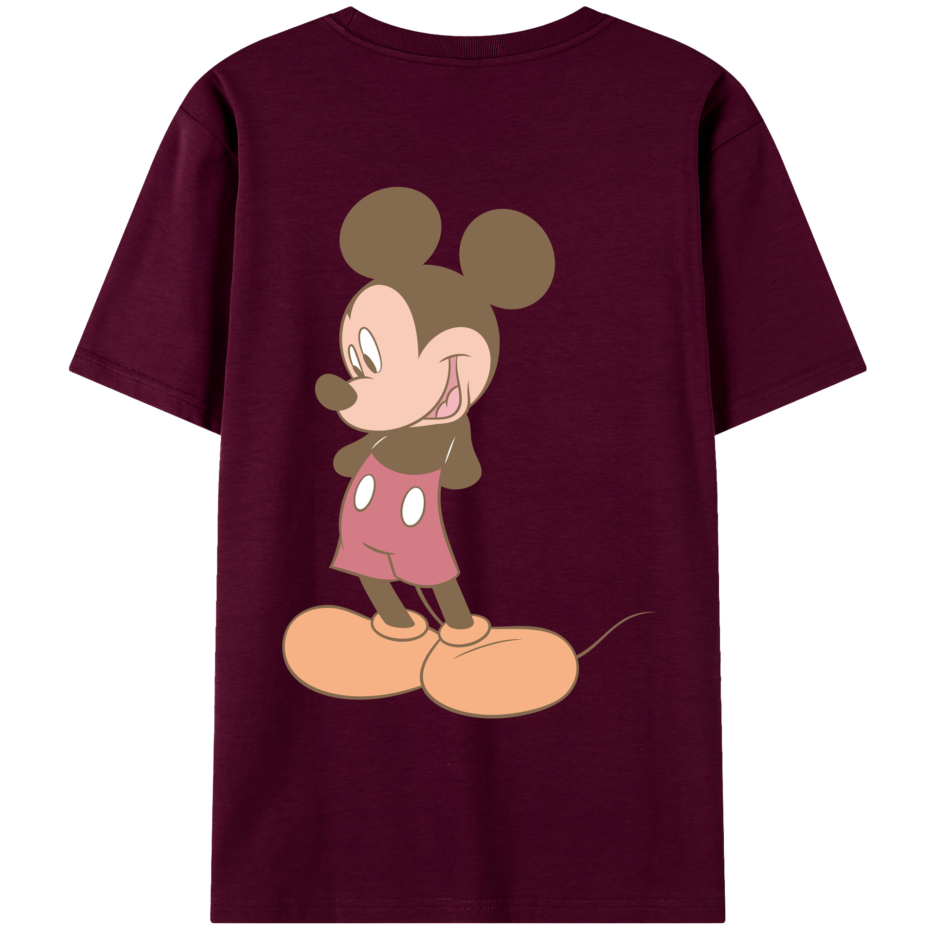 （画像用） ミッキーマウス Mickey Mouse レディース半袖Tシャツ(バックプリント)